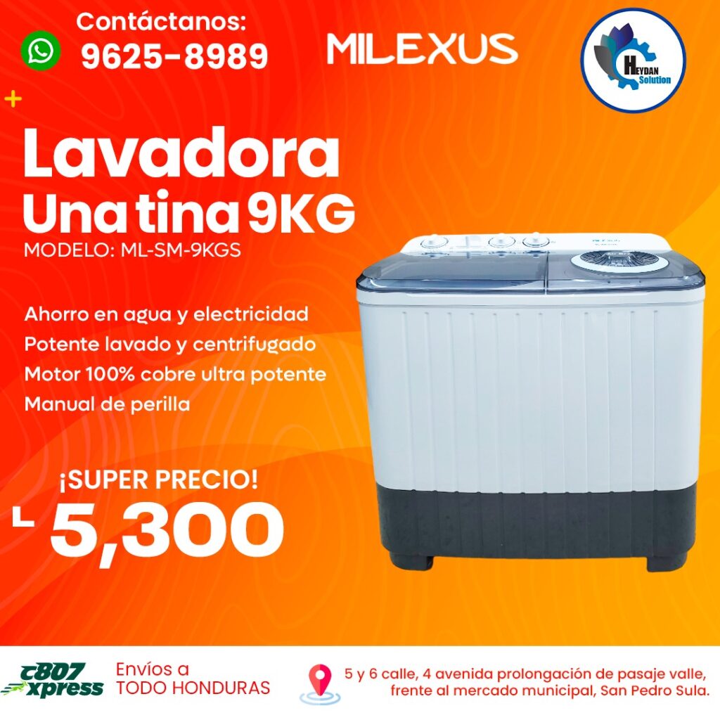 Lavadora doble tina 9KG